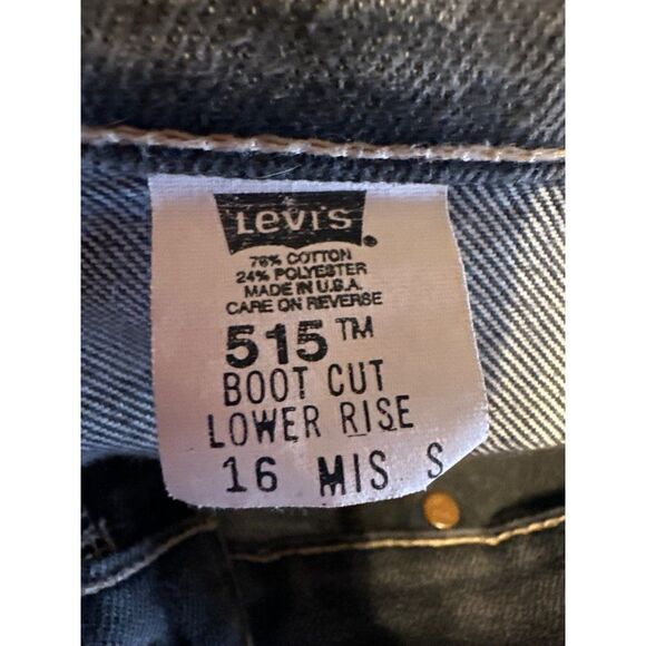 Levi’s 515 Vintage Black Boot Cut Jeans  Size 16 - Picture 9 of 11